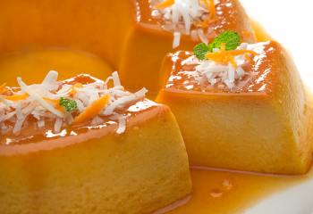 Flan de zanahoria y coco