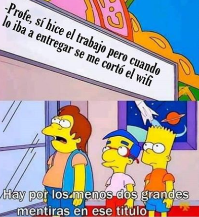 La típica mentira para justificar la irresponsabilidad