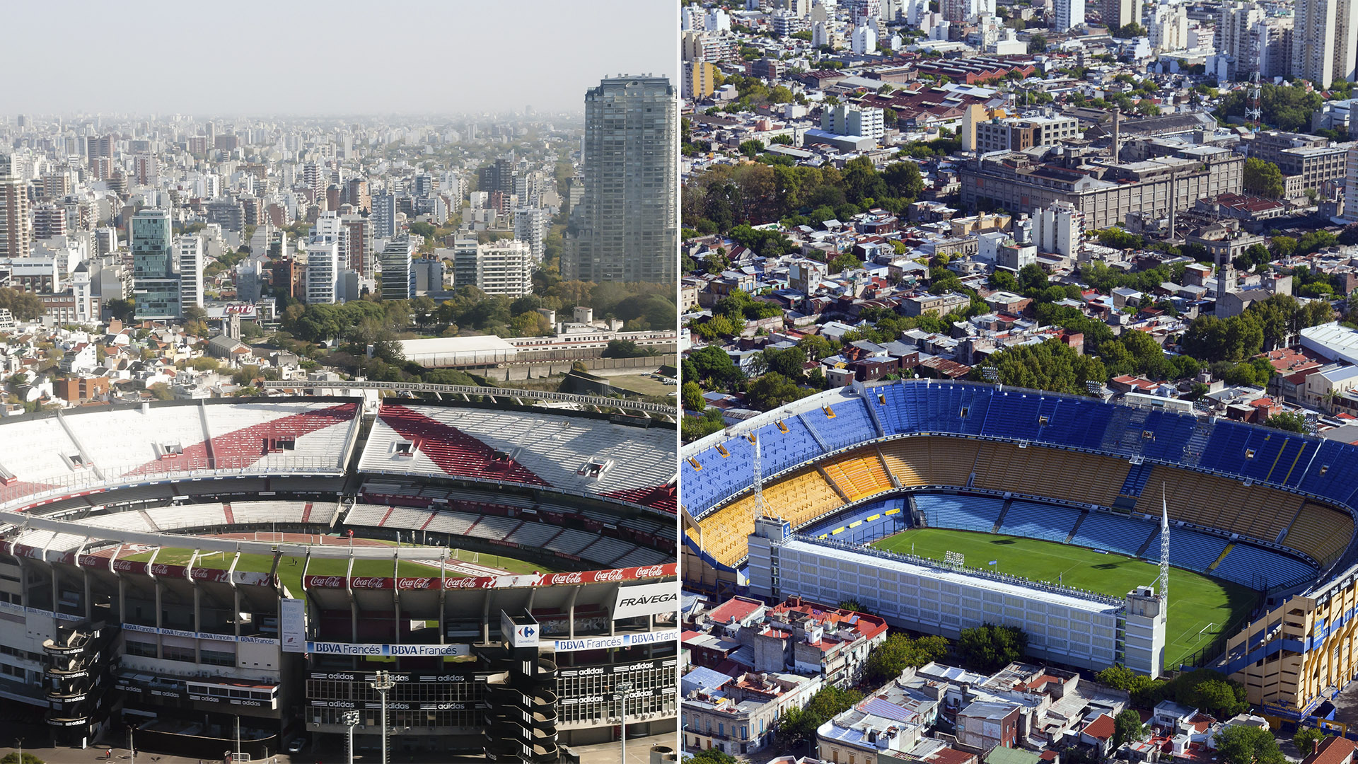 Para que no los extrañes: así están las canchas de los más grandes