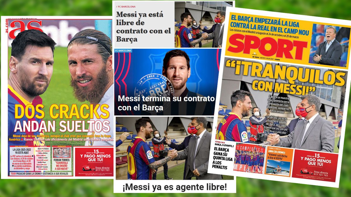 La reacción de los principales medios: “Messi libre”