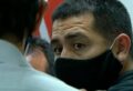 La reacción de Riquelme en TV estando en el vestuario