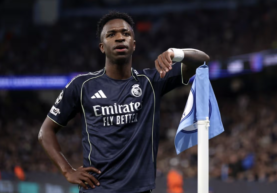 El picante festejo de Vinicus al tomarse revancha de Manchester City