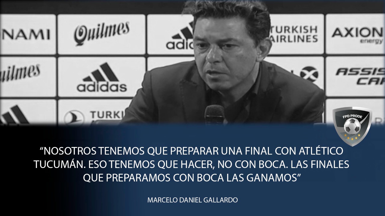Gallardo: “Las finales que preparamos con Boca las ganamos”