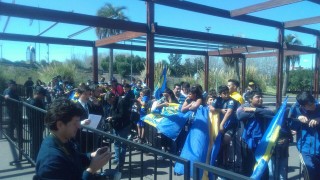 Gran recibimiento del hincha de Boca en Mendoza