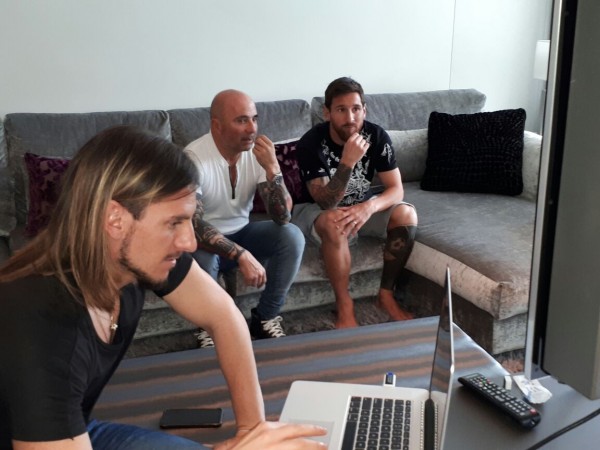 Cumbre Messi-Sampaoli en Barcelona