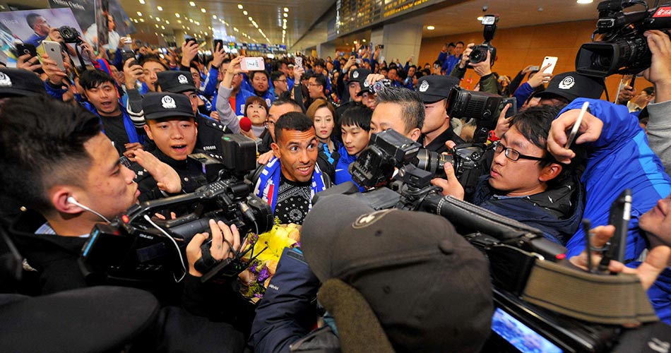 Locura por Tevez en China