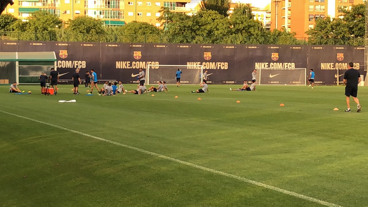 El xeneize se entrenó en el Complejo del Barça