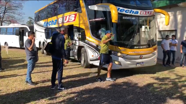 ¡Boca llegó al estadio!
