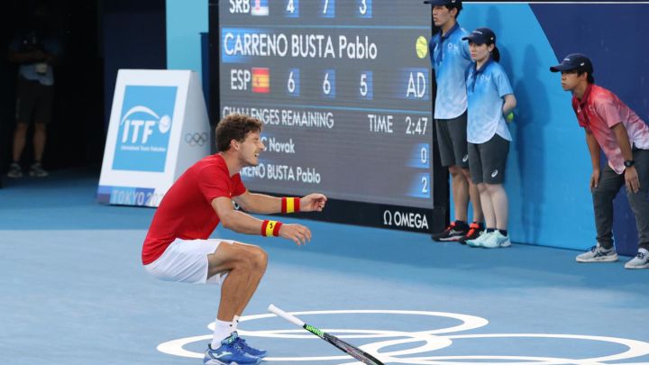Carreño Busta amargó del todo a Djokovic y se quedó con el bronce de Tokio